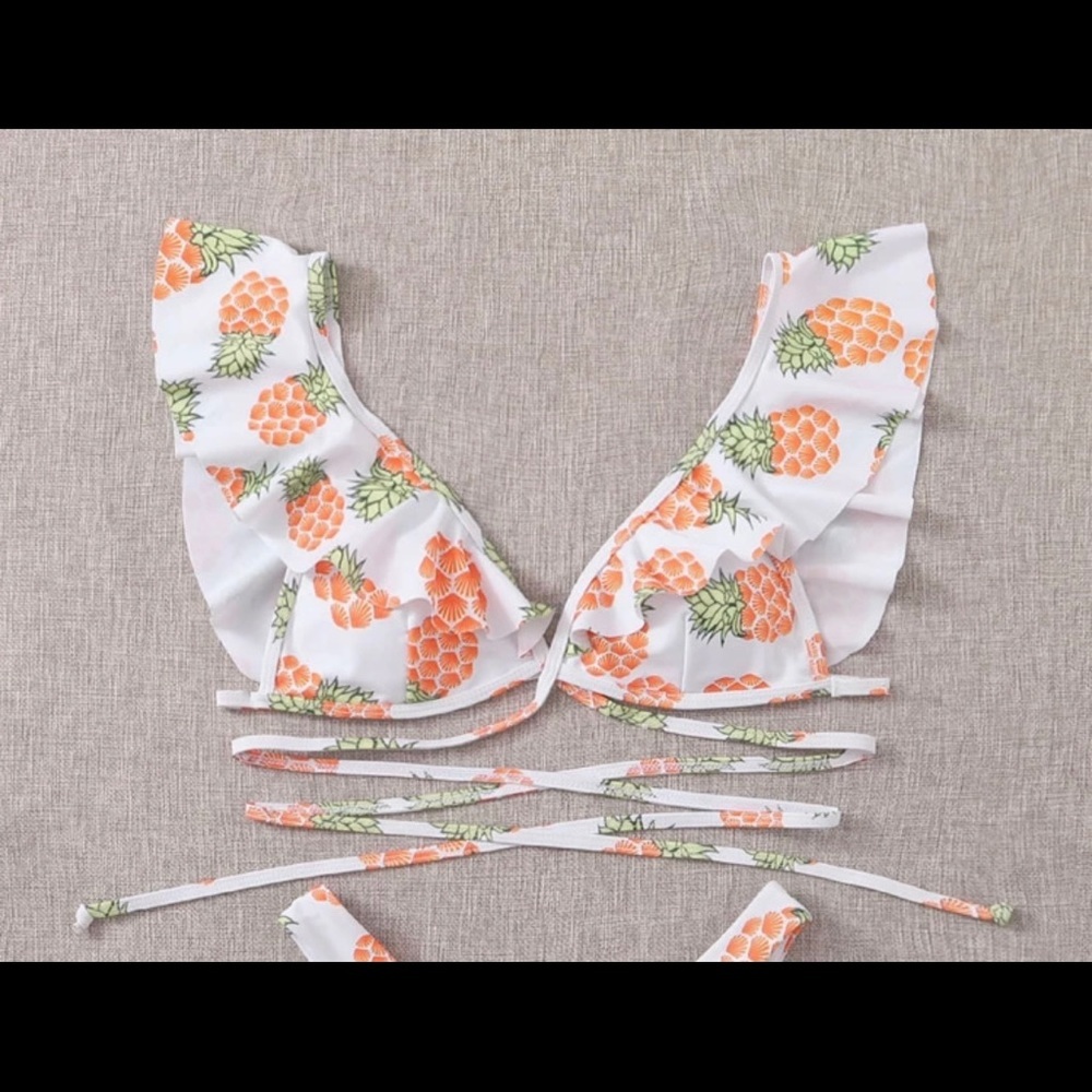 NWT Shein: Size Large Pineapple Cheeky Bikini Set - Picture 3 of 14